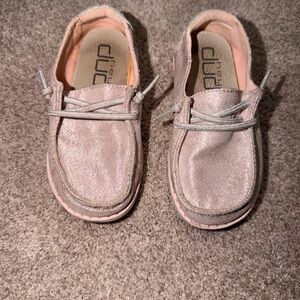 Hey Dude Kids Blush Pink Canvas Slip-On Moccasins